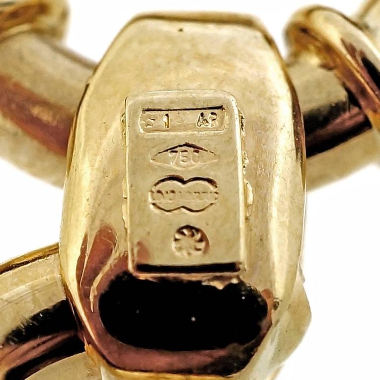Unoaerre Italian Gold Brev Hinged Swirl Link Necklace For Sale at 1stDibs |  unoaerre gold stamp, brev jewelry, brev gold