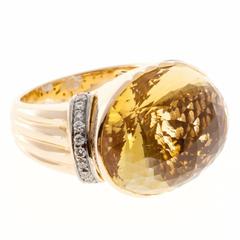 Zorab Citrine Diamond Gold Ring