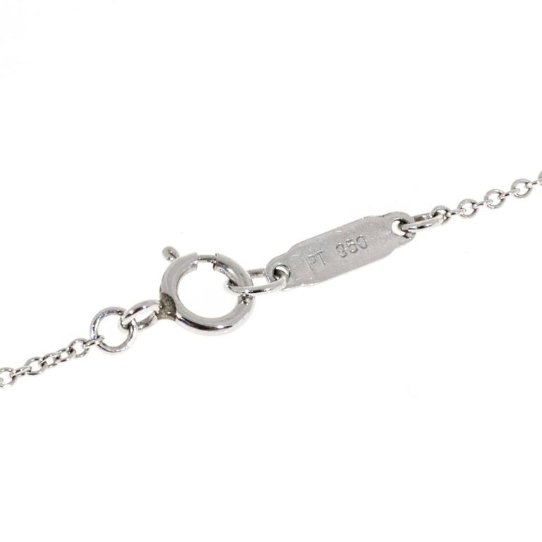 Tiffany and Co. Diamond Platinum Sunflower Pendant Necklace at