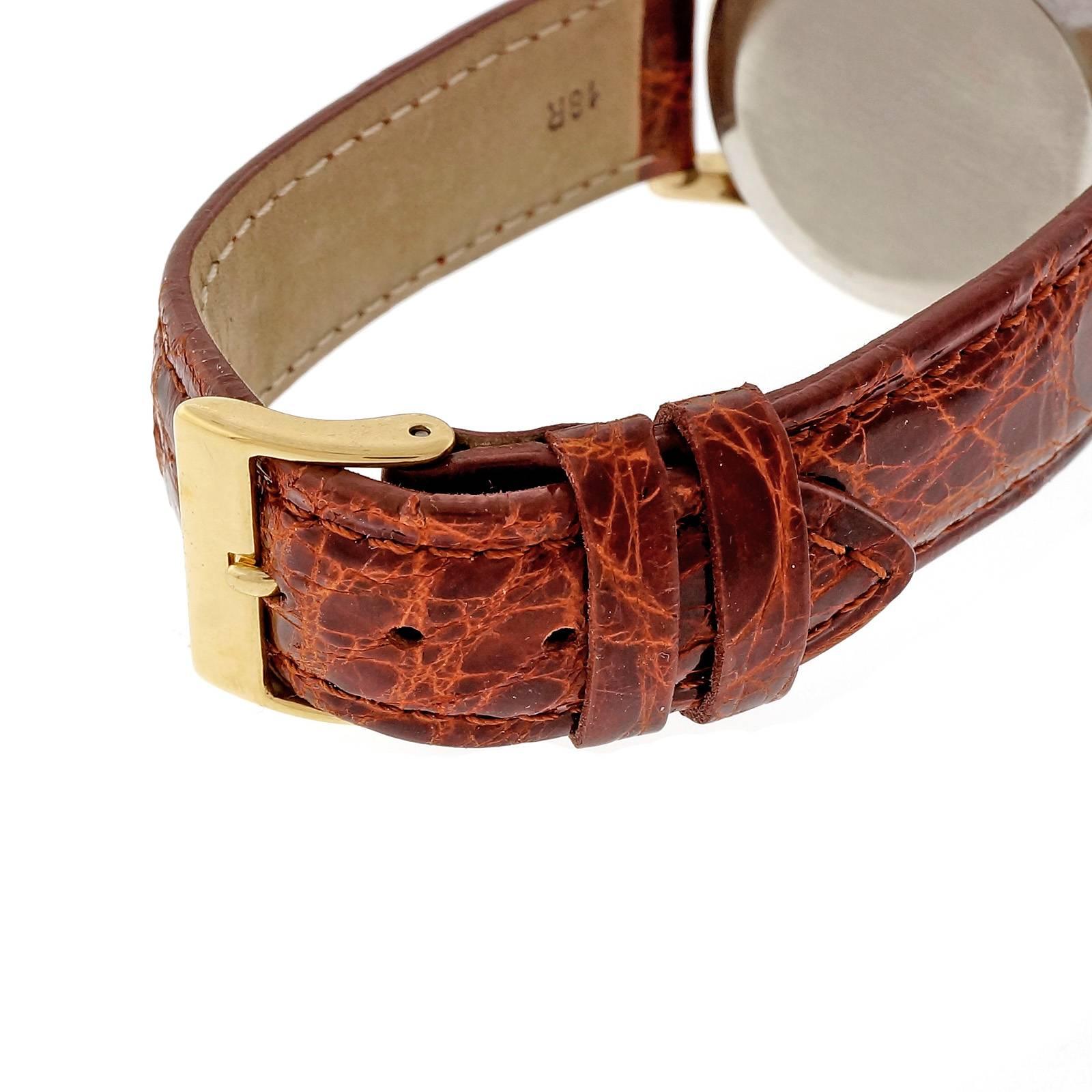 Montre-bracelet Omega en acier inoxydable et or jaune avec cadran automatique à date et rouge en vente 2