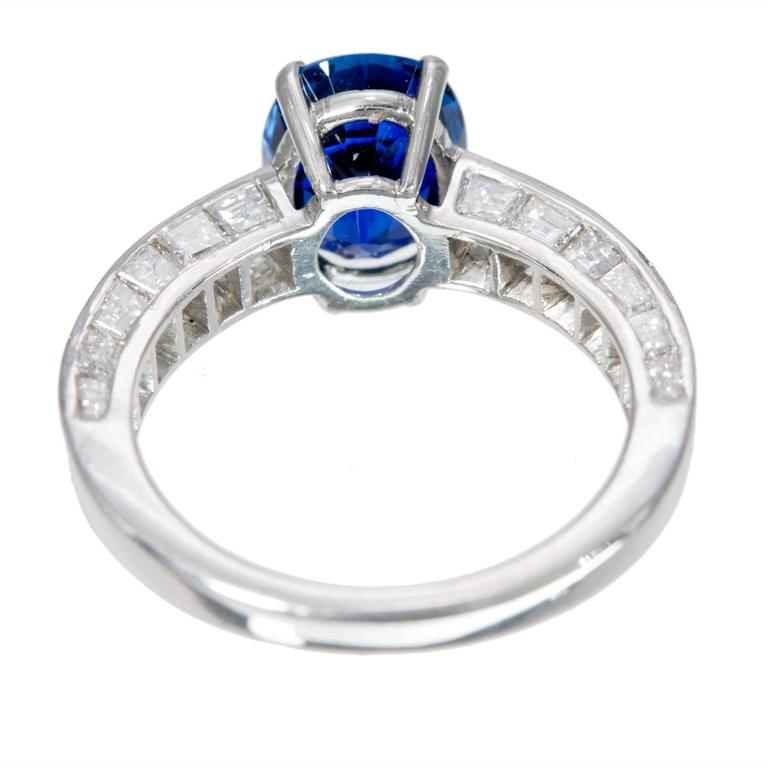 Cartier 3.09 Carat Natural Sapphire Diamond Platinum Engagement Ring ...