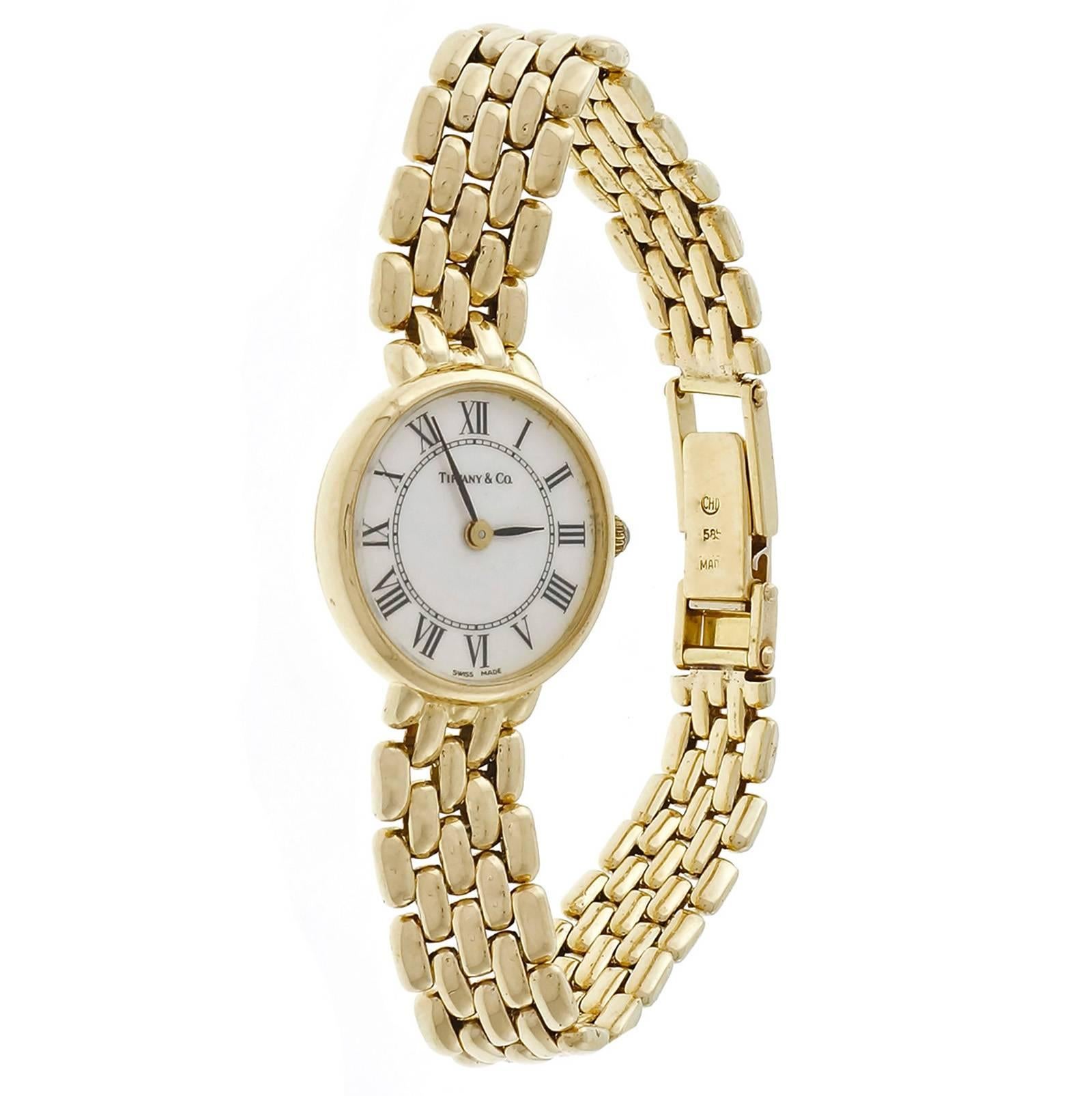 Women's Tiffany & Co. Lady's Yellow Gold Mesh Wristwatch 