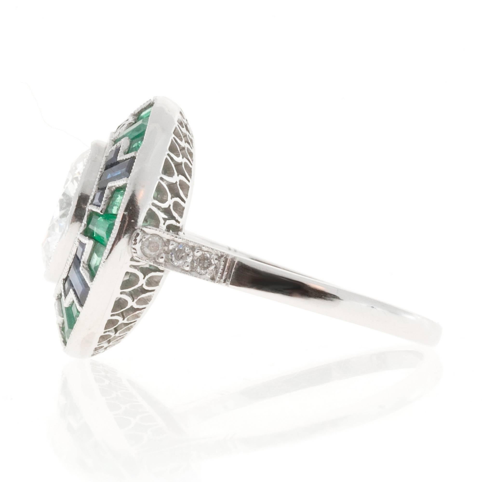 emerald and sapphire band