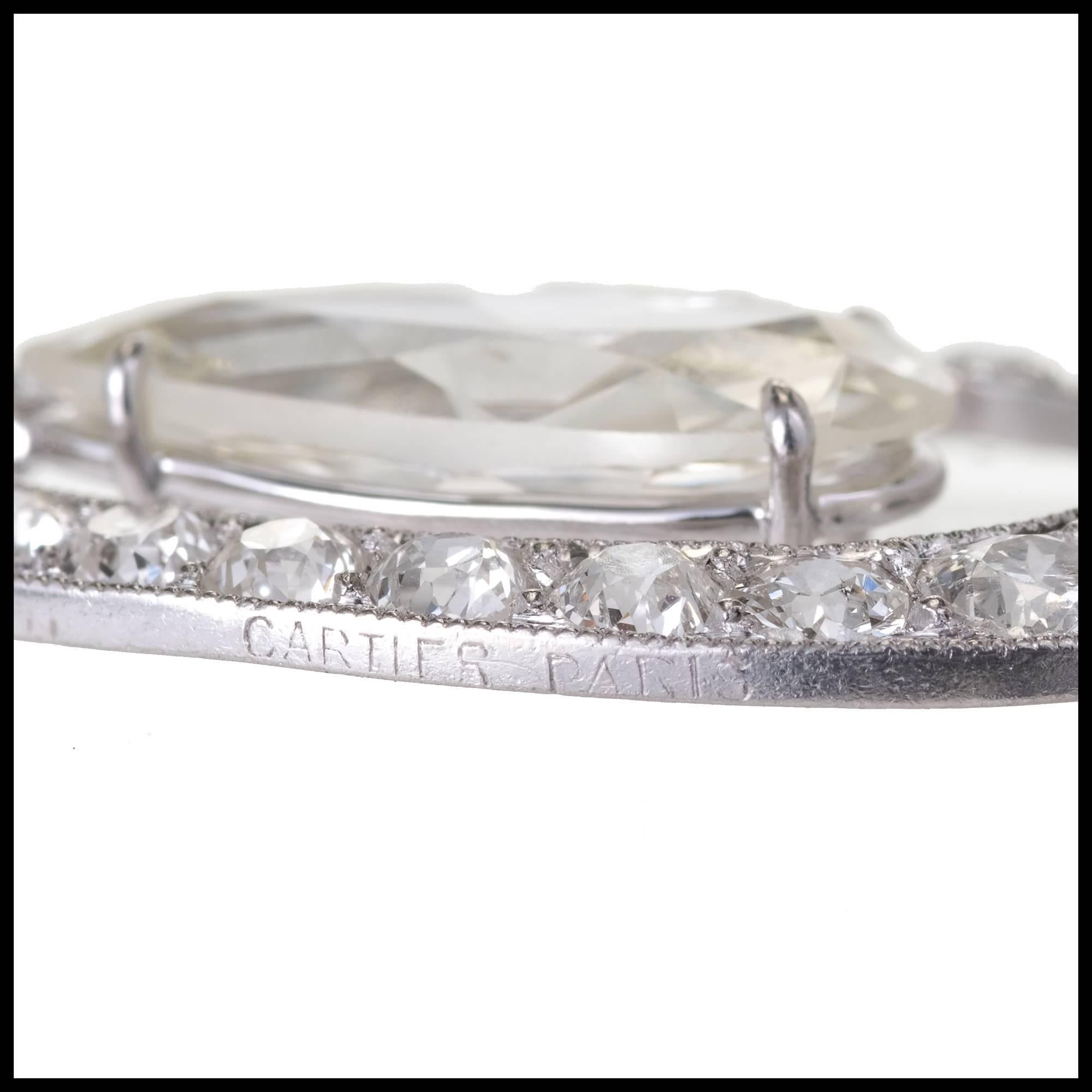 Cartier Paris GIA zertifiziert 7,89 Karat Diamant Platin Ohrhänger Damen im Angebot