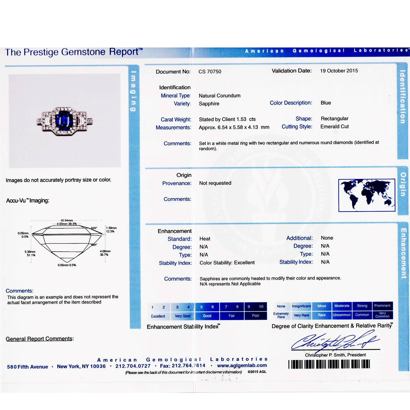 Peter Suchy 1.53 Carat Sapphire Diamond Platinum Three-Stone Engagement Ring In Good Condition For Sale In Stamford, CT