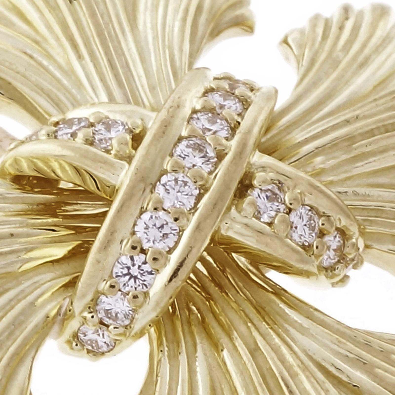 Suna Brothers Diamond Gold Cross Pin Pendant At 1stdibs