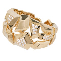 Mimi So Jackson 4.37 Carat Diamond Gold Bangle Bracelet 6