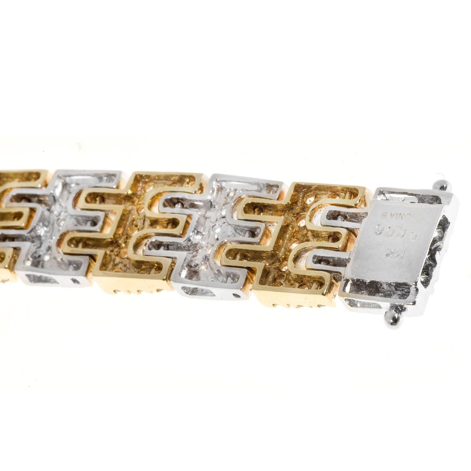 Sonia B White And Yellow Gold Diamond Bracelet 3