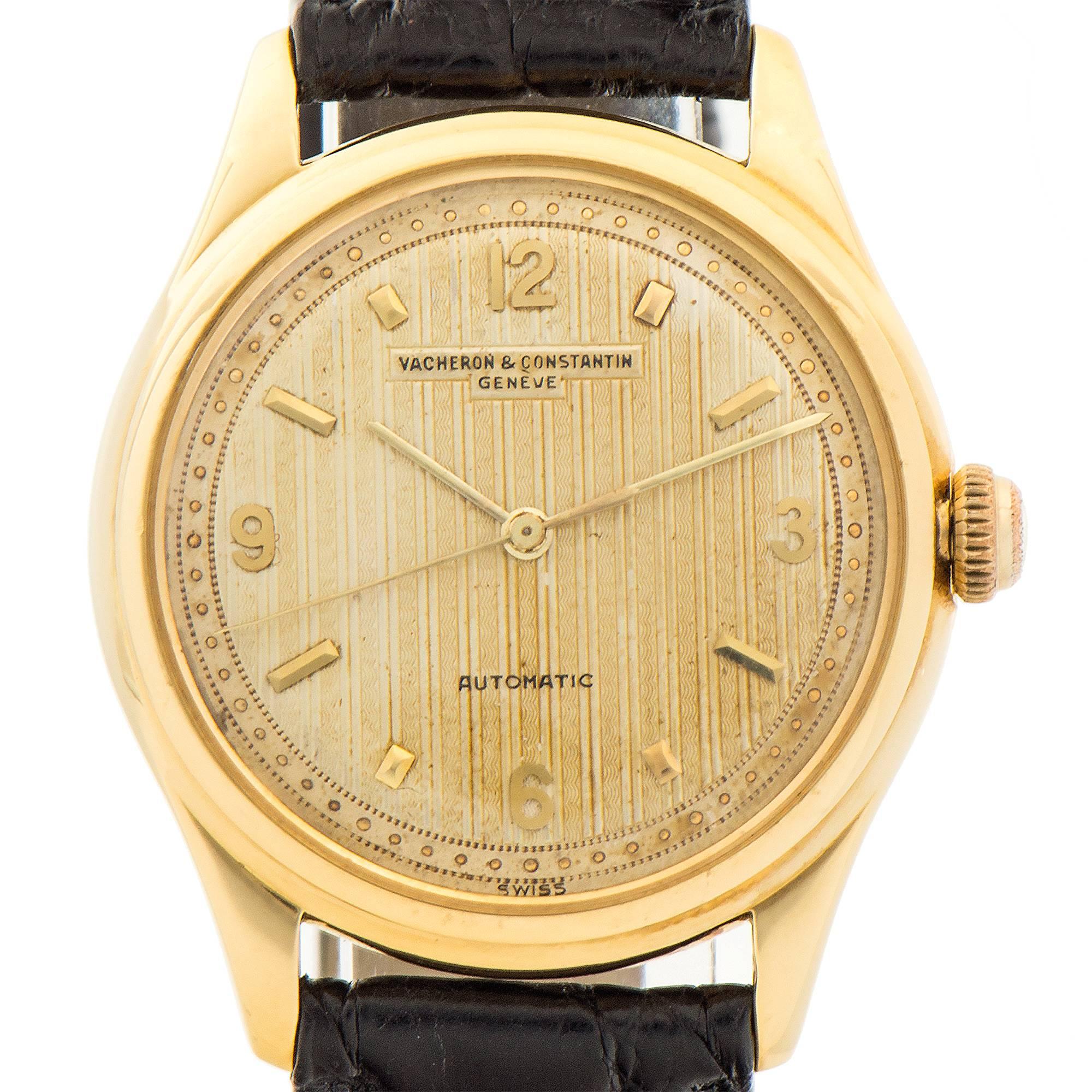 Vacheron Constantin Yellow Gold Automatic Wristwatch  In Good Condition In Stamford, CT