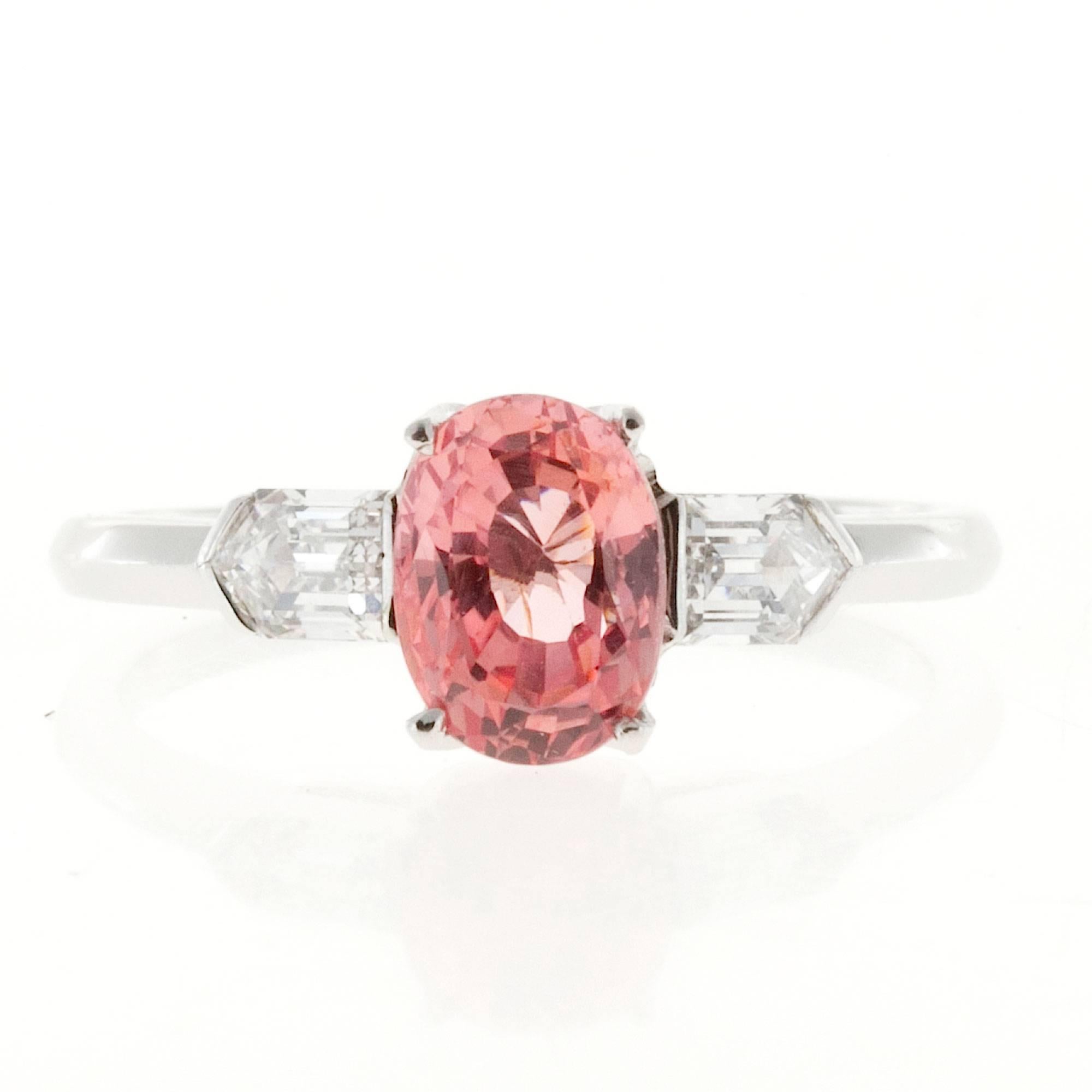 padparadscha sapphire ring for sale