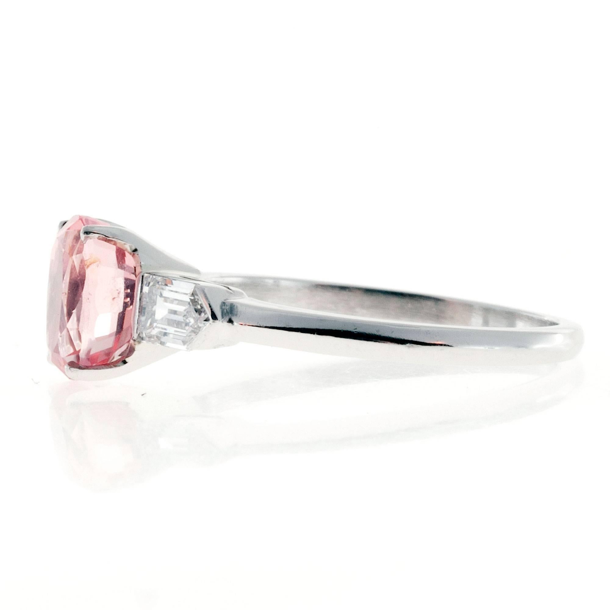 pink padparadscha sapphire ring