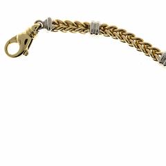 Yellow White Gold Woven Bracelet