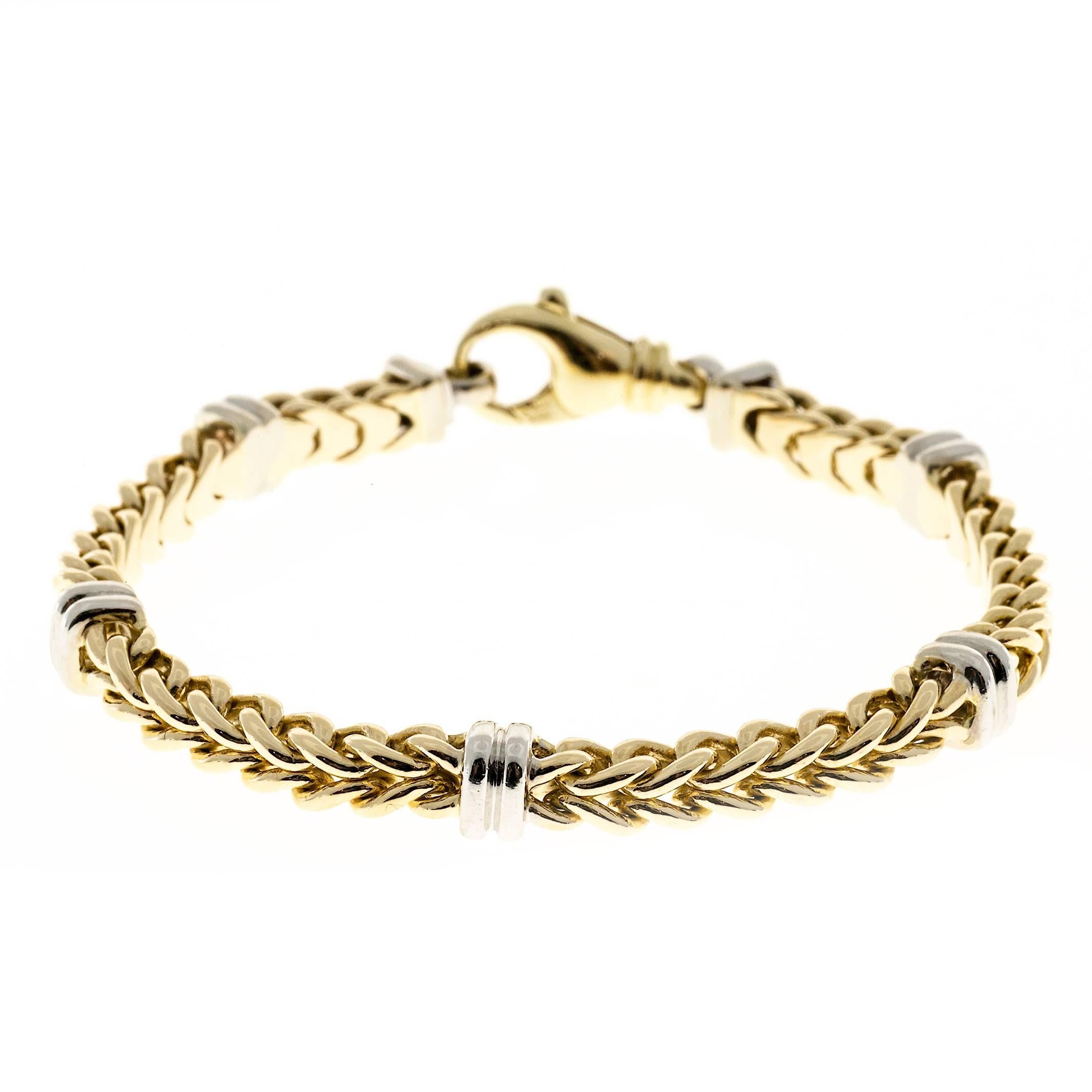 yellow and white gold bracelet