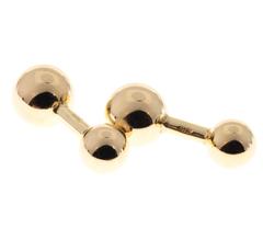 1950s Gold Barbell Cufflinks