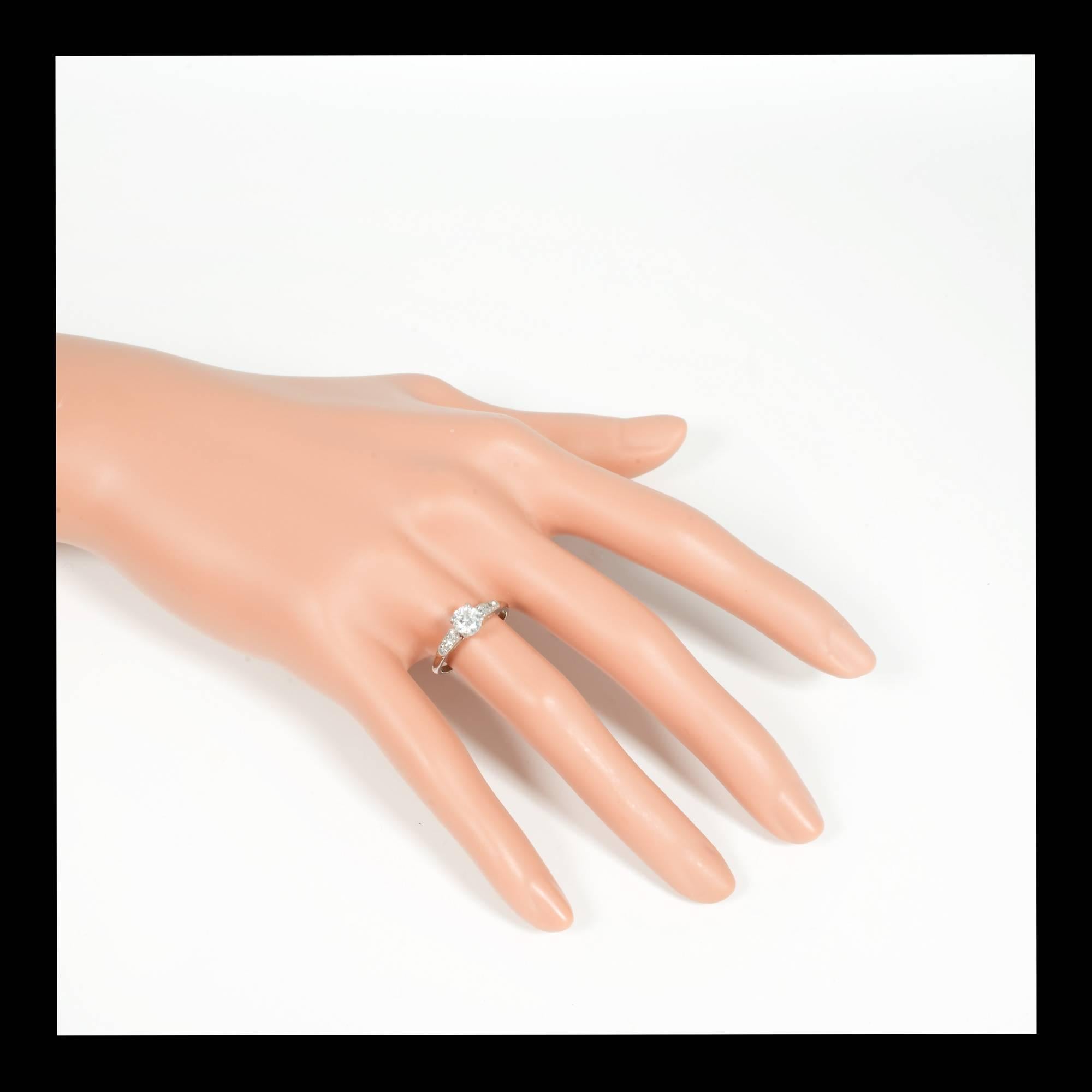 Women's .65 Carat Diamond Art Deco Platinum Engagement Ring