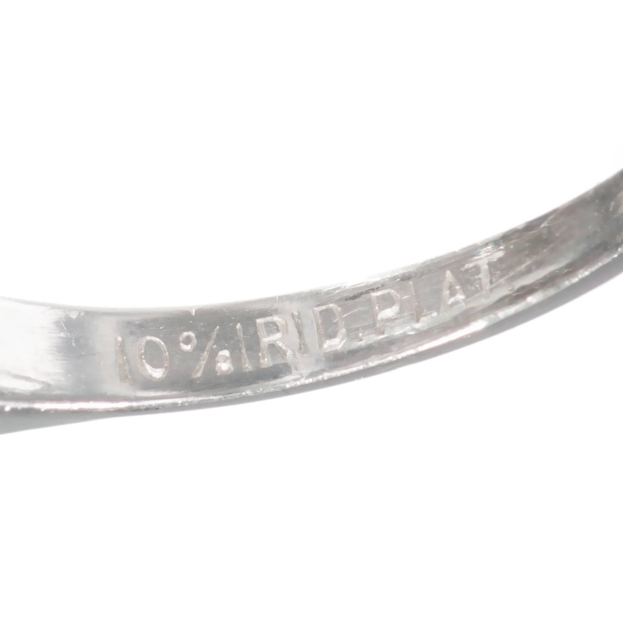 Women's 1.35 Carat Art Deco Transitional Cut Brown Diamond Platinum Engagement Ring For Sale