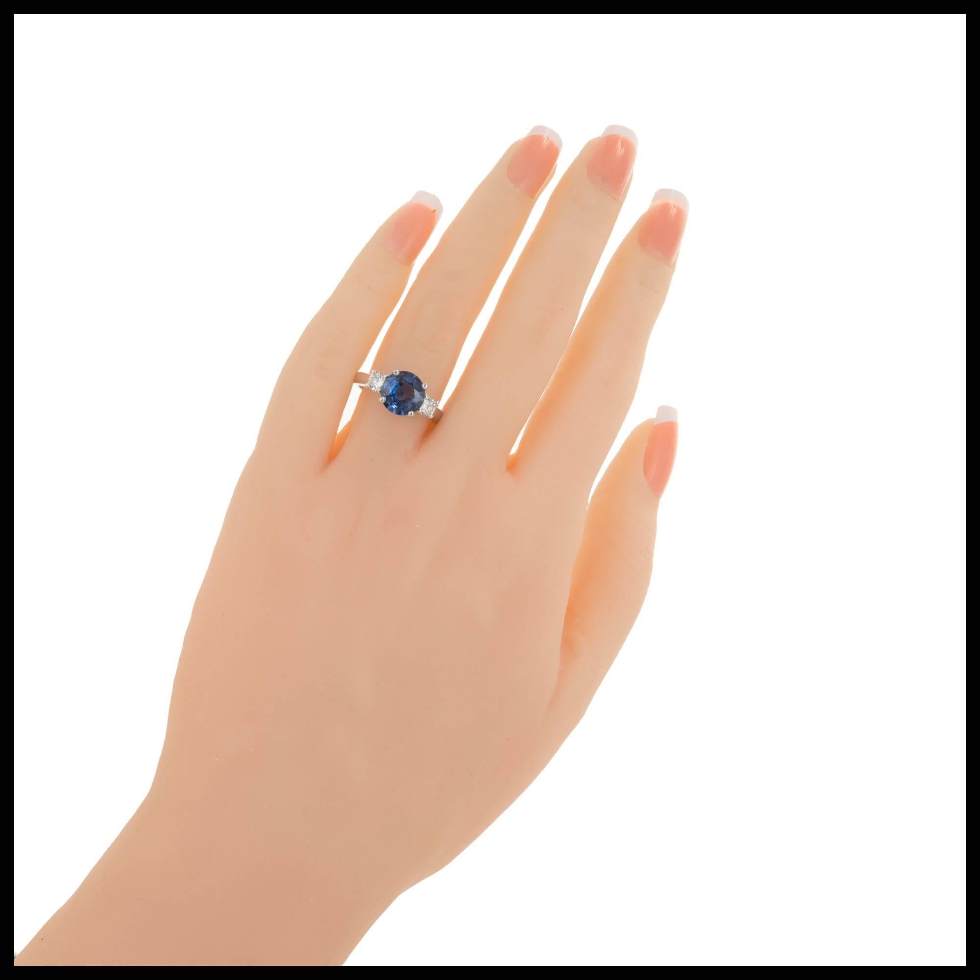 Peter Suchy 2.19 Carat Ceylon Sapphire Diamond Platinum Engagement Ring 5