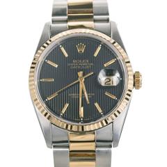 Rolex Stainless Steel Yellow Gold Datejust Wristwatch Ref 16233 circa 1991