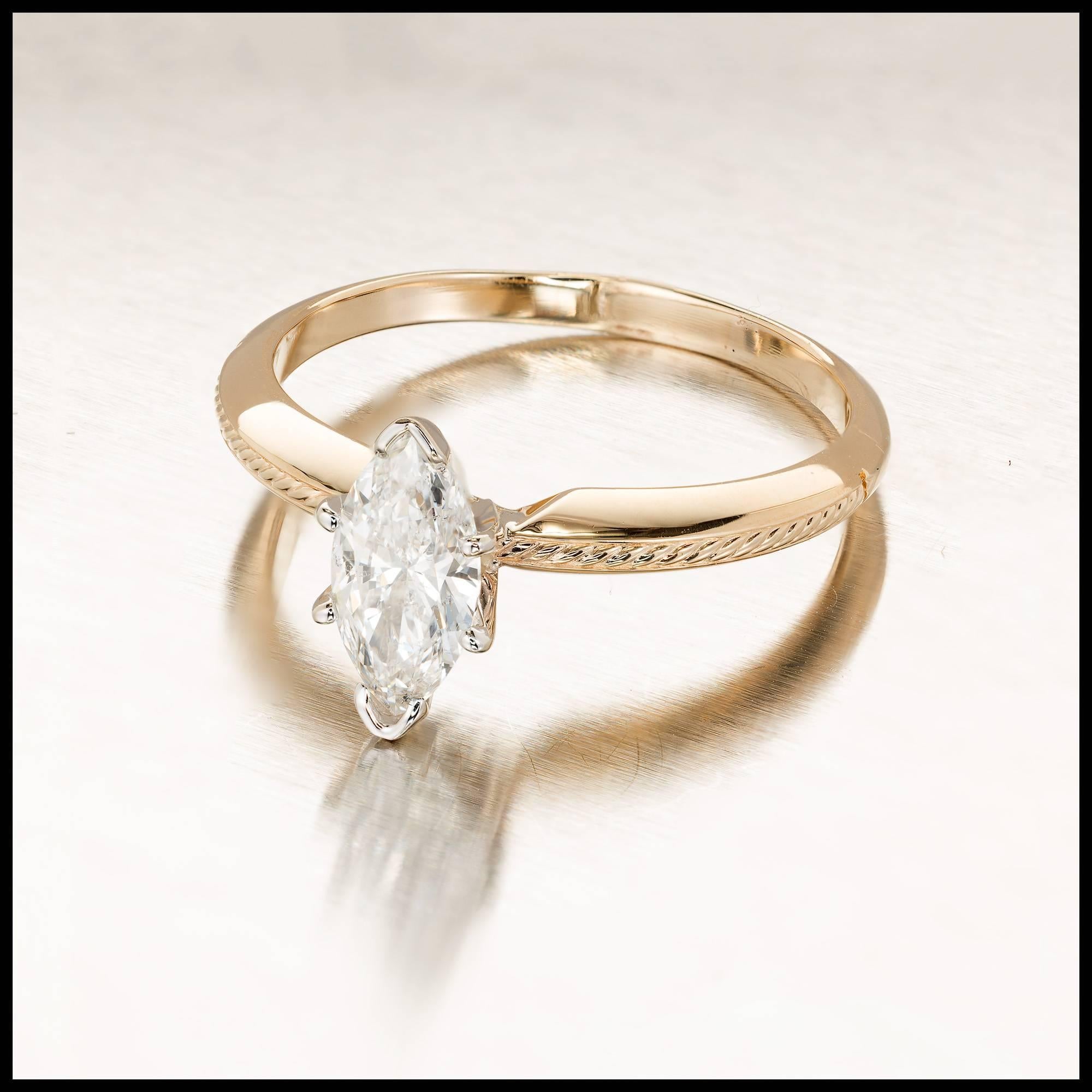 marquise diamond solitaire ring