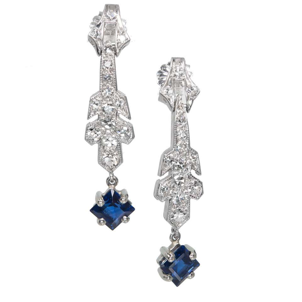 Tiffany Art Deco Emerald and Diamond Earrings at 1stDibs | emerald ...