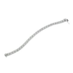 1960s Retro Diamond Gold Link Bracelet