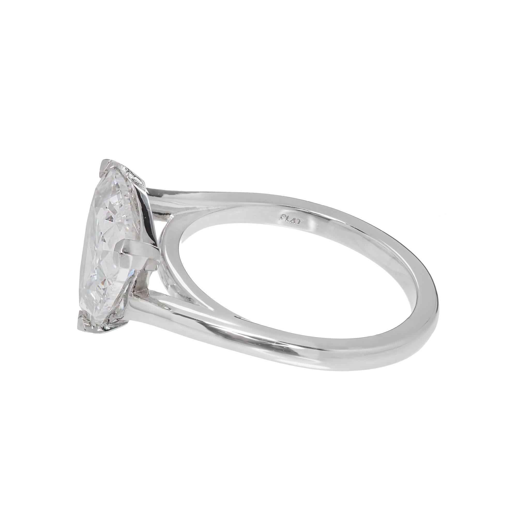 triangle diamond engagement ring