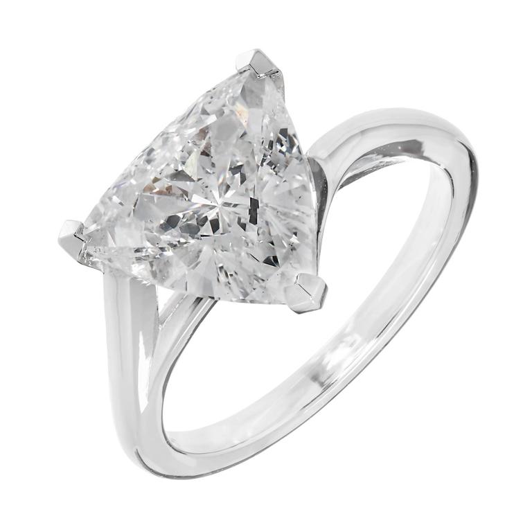 Peter Suchy 3 04 Carat Triangle Diamond Solitaire Platinum Peter Suchy 3 04 Carat Triangle Diamond Solitaire Platinum Engagement Ring For