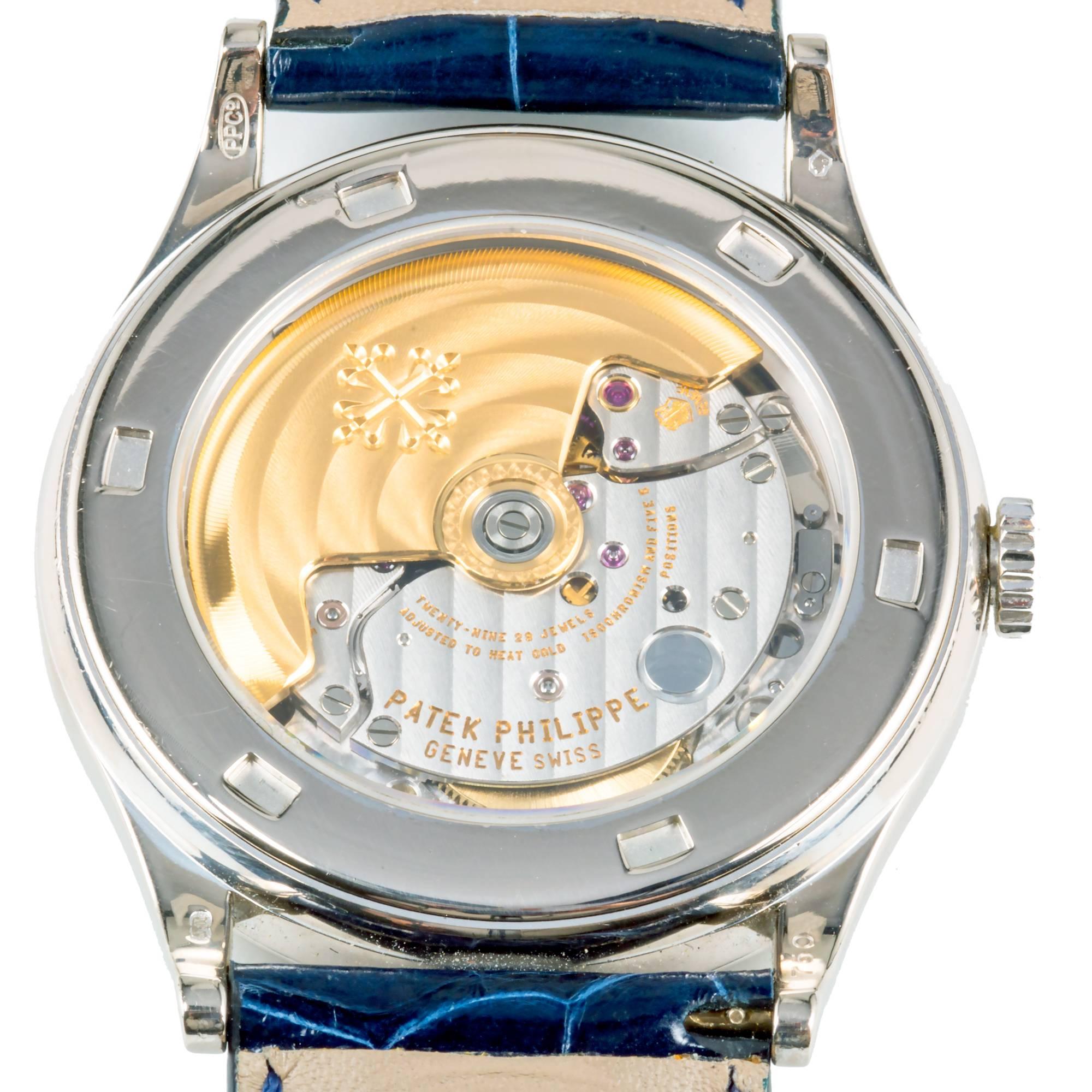 Men's Patek Philippe White Gold Calatrava Automatic Wristwatch Ref 5296G