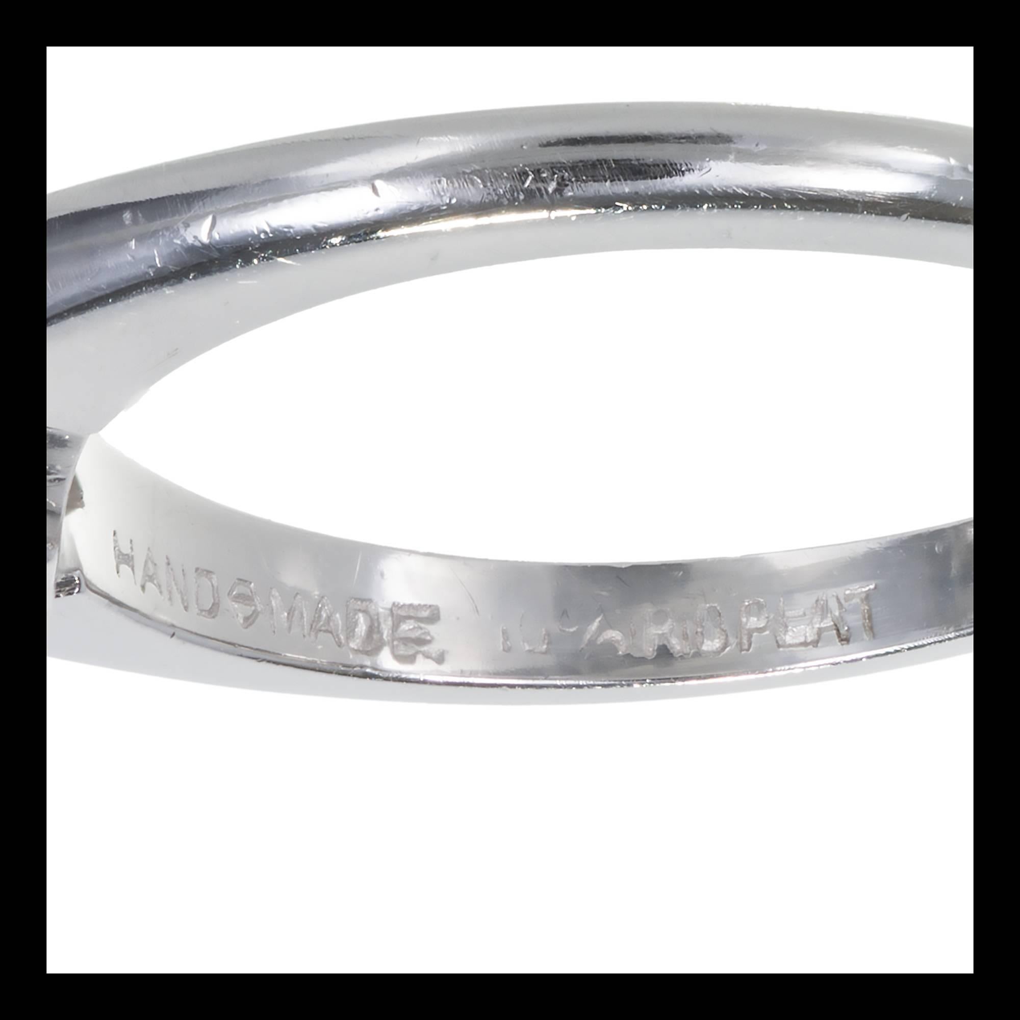 1.99 Carat GIA Certified Blue Sapphire Diamond Platinum Engagement Ring 1