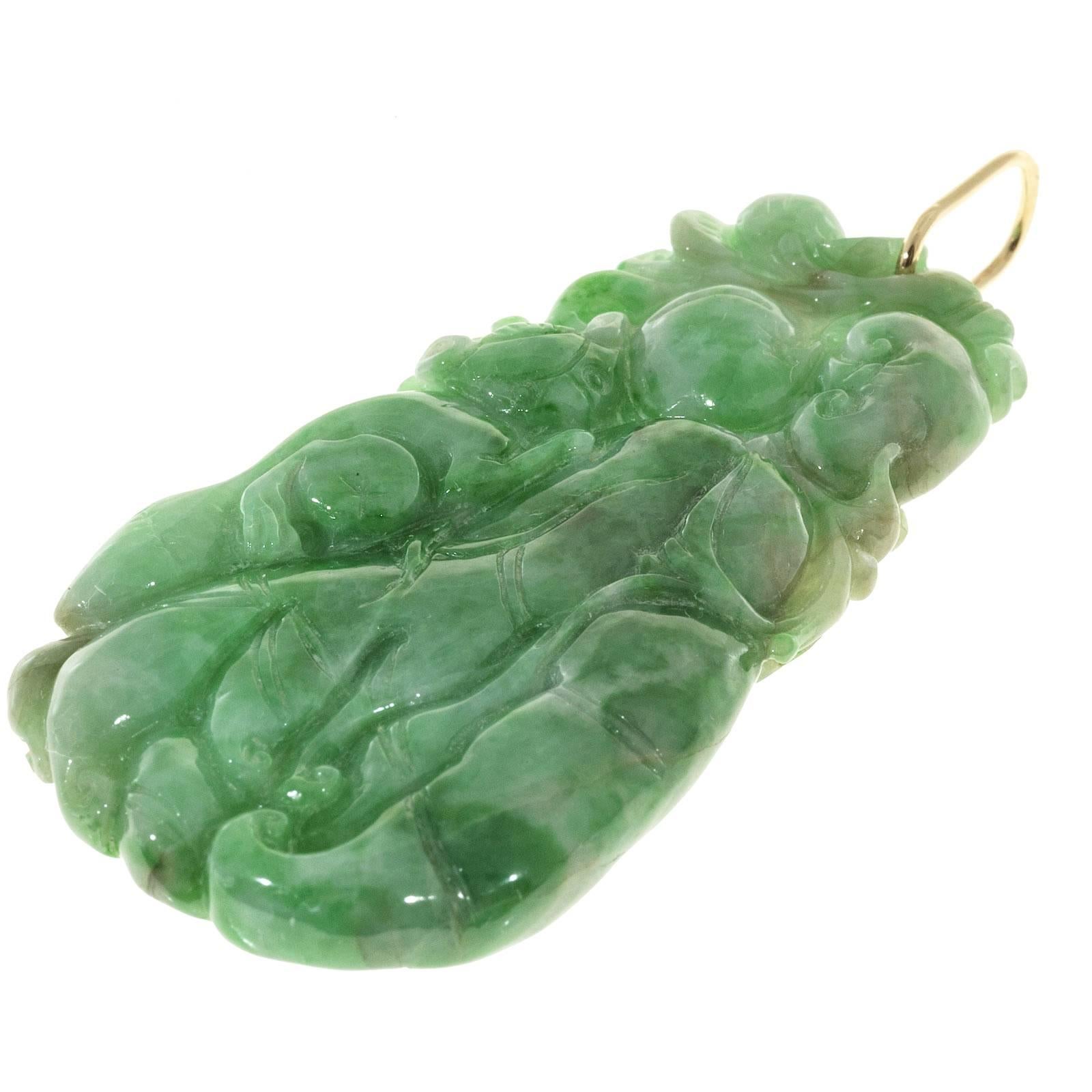 carved jadeite pendant