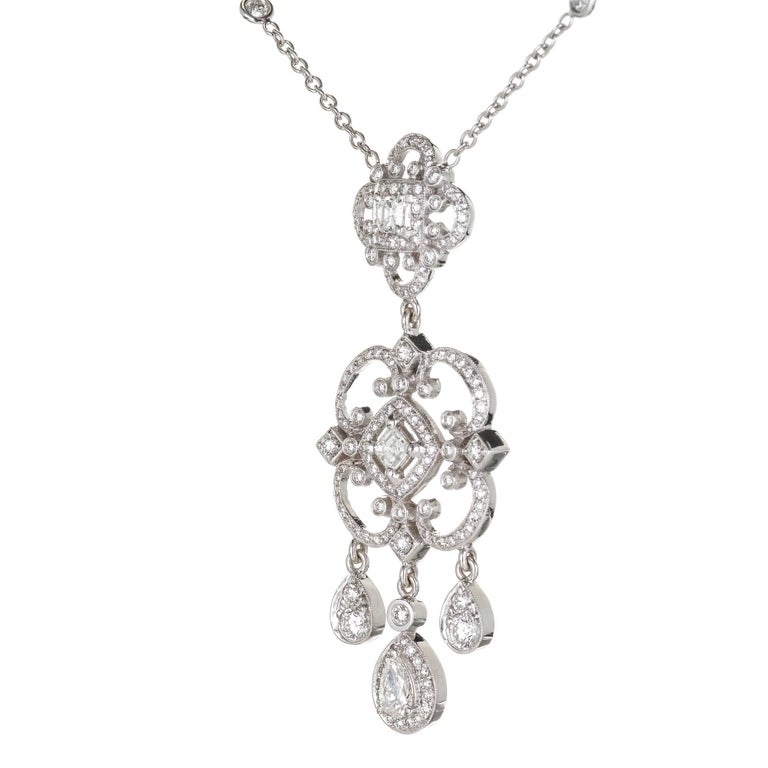 Penny Preville 1.59 Carat Diamond Gold Chandelier Style Pendant ...