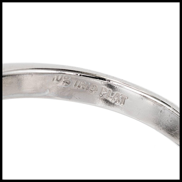 Peter Suchy 1.44 Carat Natural Sapphire Diamond Three-Stone Platinum Ring For Sale 5