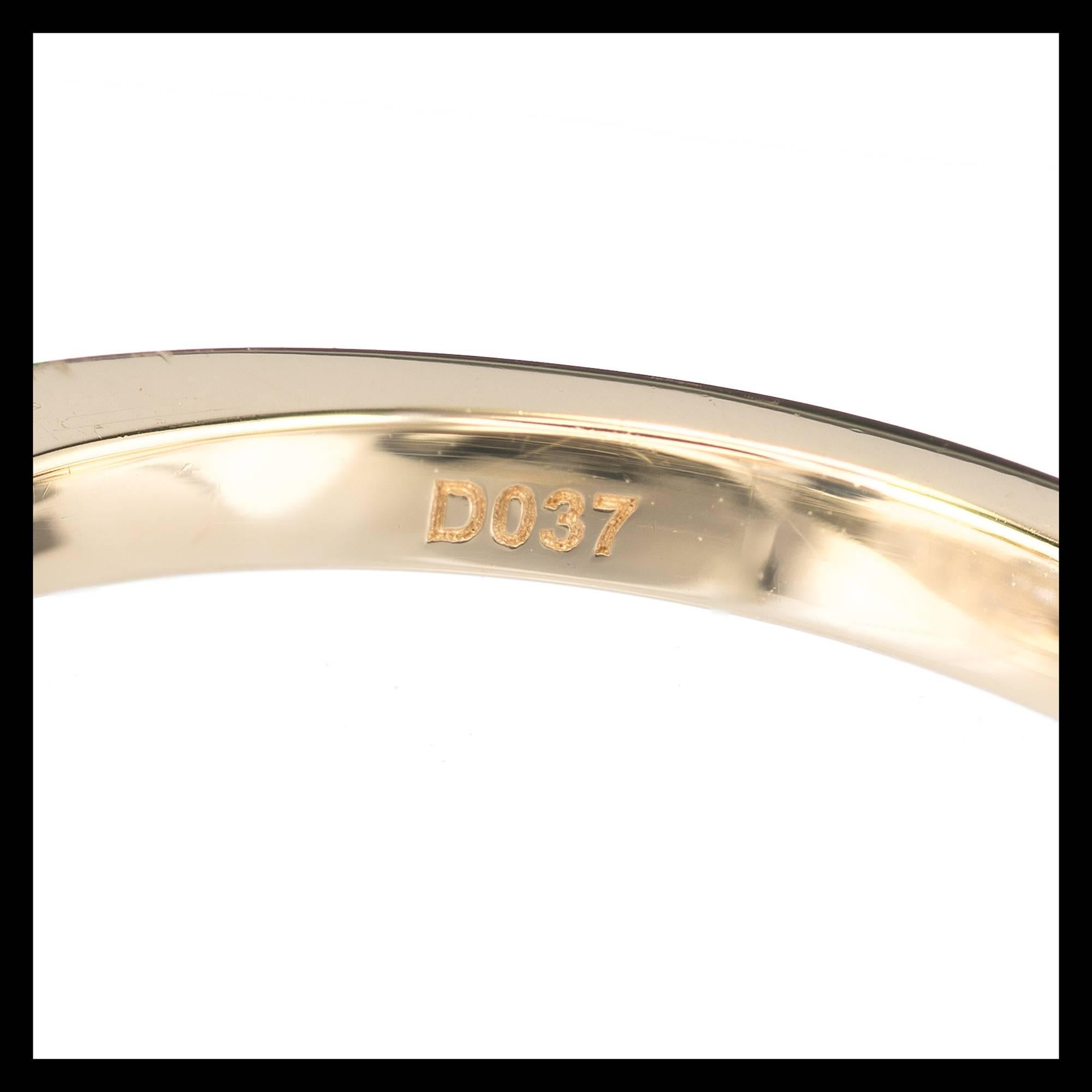 Peter Suchy 2.22 Carat Blue Sapphire Diamond Three-Stone Gold Engagement Ring 6