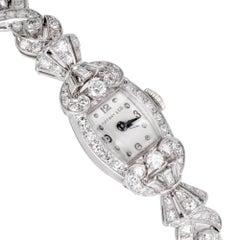 Tiffany & Co. Hamilton Ladies Platinum Diamond Bracelet Armbanduhr:: um 1940