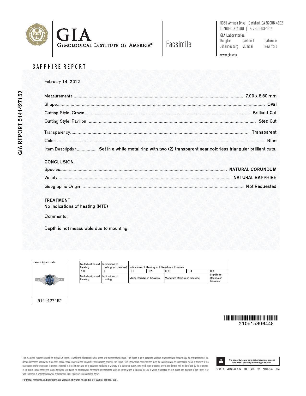 Platin-Verlobungsring, GIA 1,10 Karat ovaler kornblumenblauer Saphir, Diamant im Zustand „Gut“ im Angebot in Stamford, CT