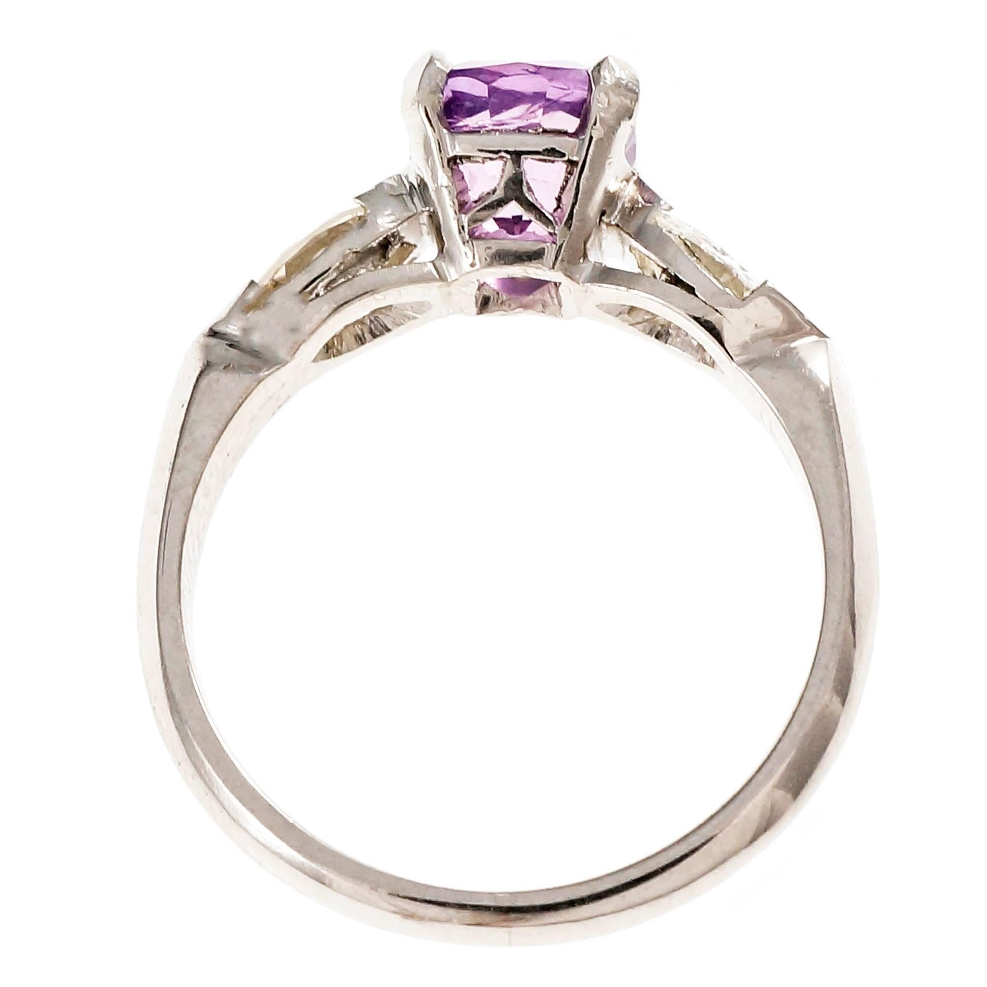 diamond and purple sapphire engagement ring