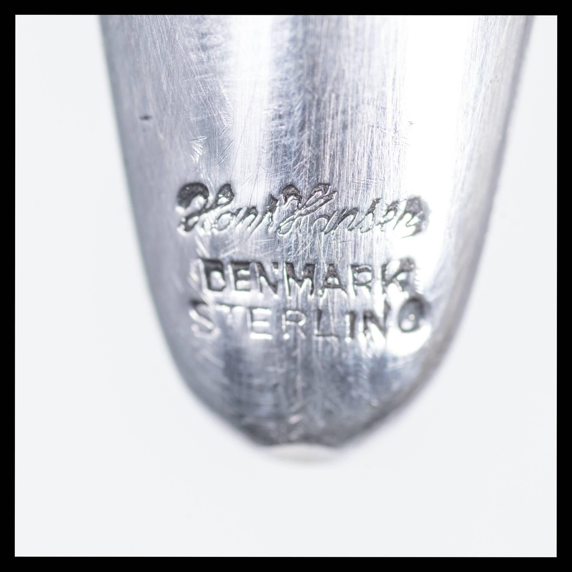 Bent Gabrielsen for Hans Hansen Sterling Silver Candelabra In Good Condition For Sale In Stamford, CT