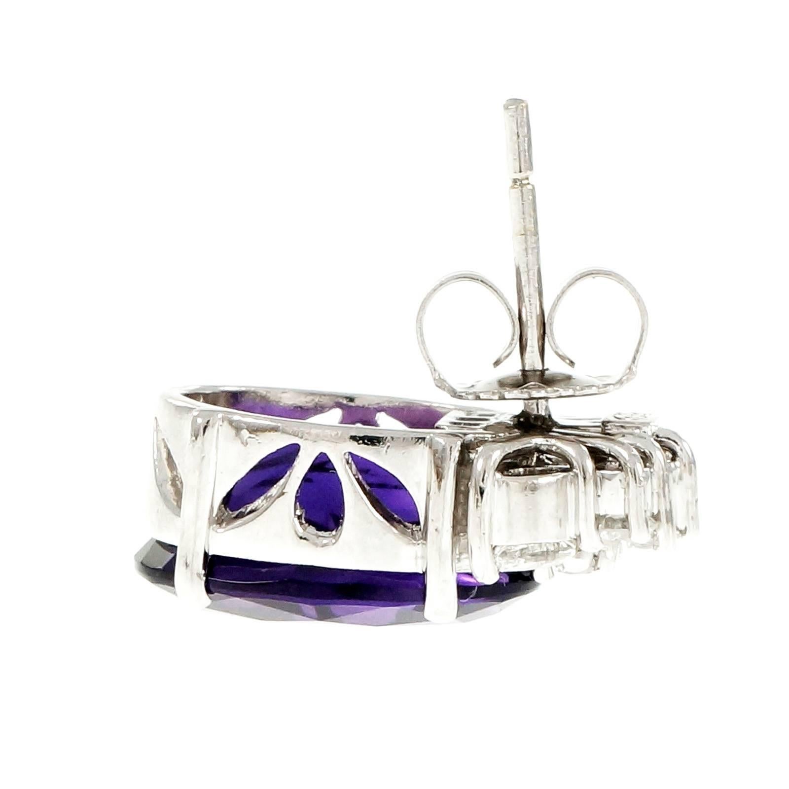 deep purple amethyst earrings