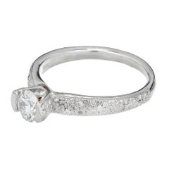 Mosi EGL Certified .52 Carat Diamond Platinum Engagement Ring