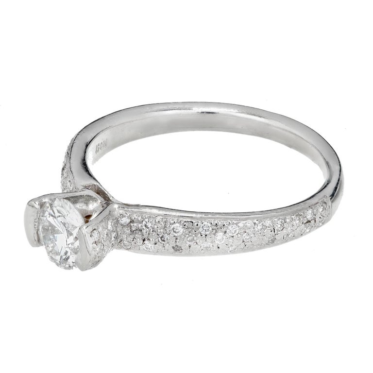 Mosi EGL Certified .52 Carat Diamond Platinum Engagement Ring For Sale ...