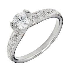 Mosi EGL Certified .52 Carat Diamond Platinum Engagement Ring