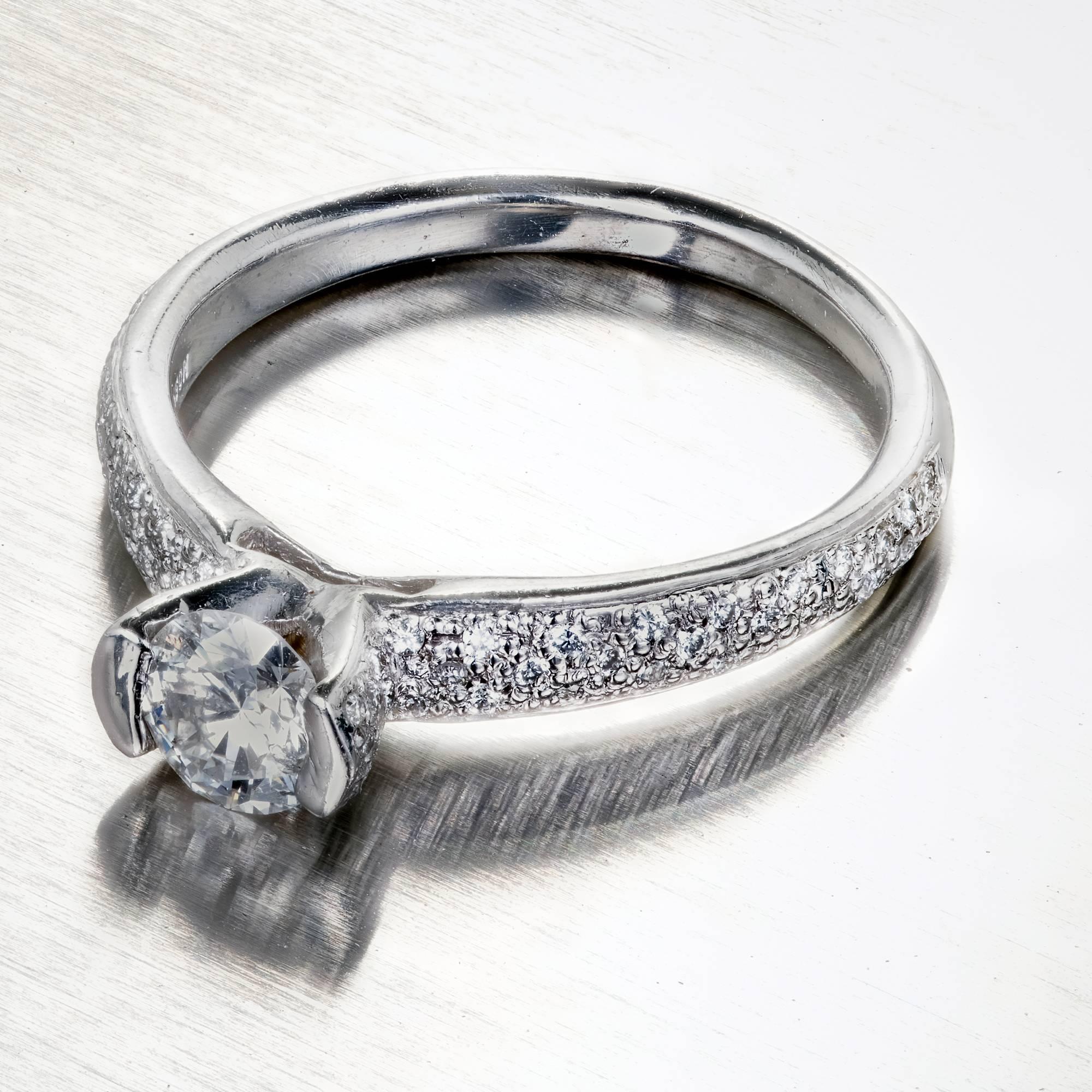 Mosi Bague de fiançailles en platine avec diamants de 0,52 carat certifiés EGL en vente 4