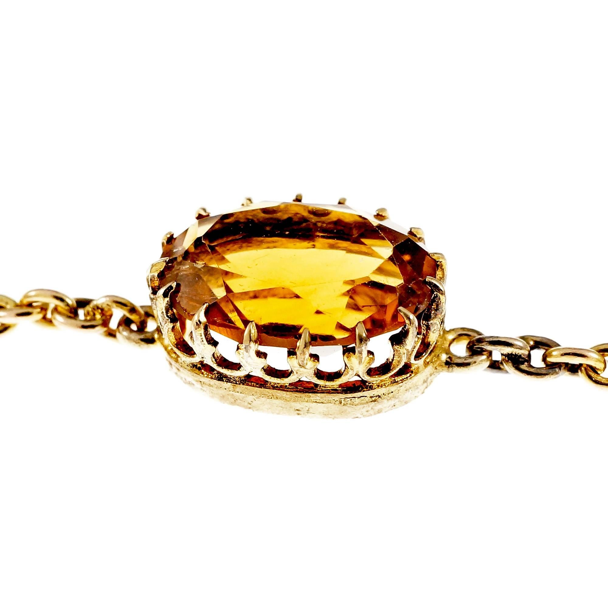 Amethyst Citrine Garnet Yellow Gold Necklace 1