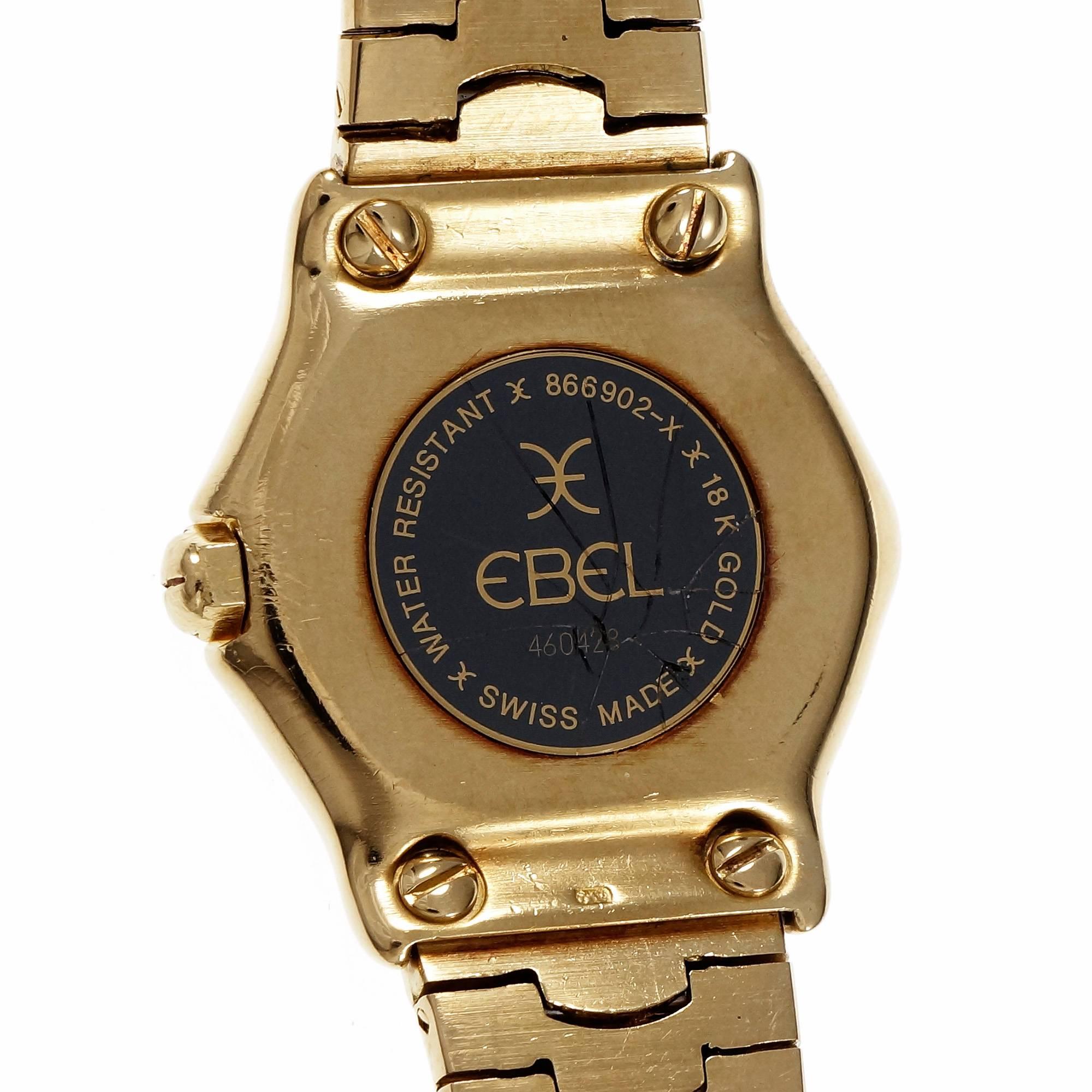 ebel gold watch with diamonds