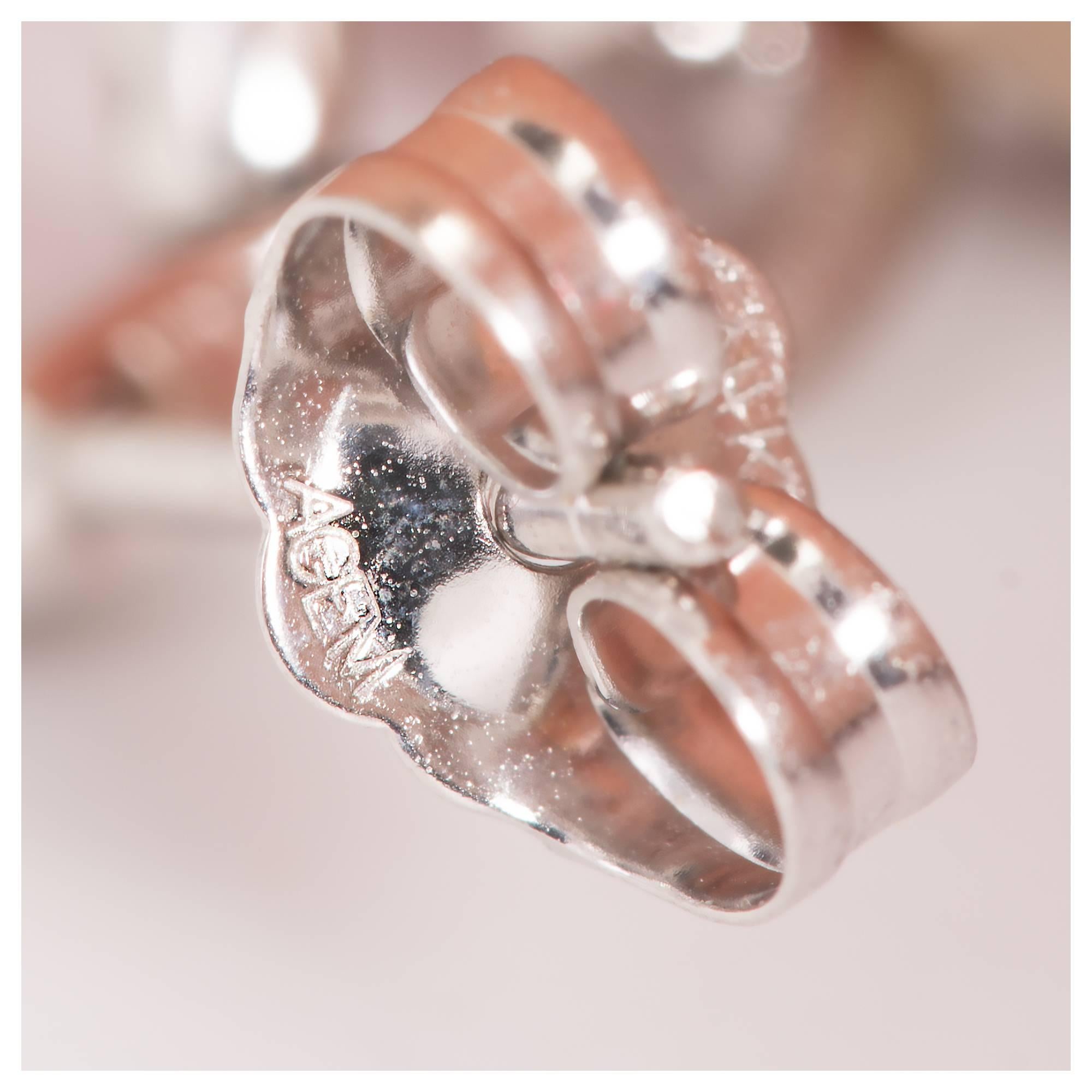 1.50 Carat Natural Sapphire Diamond Gold Dangle Earrings 3