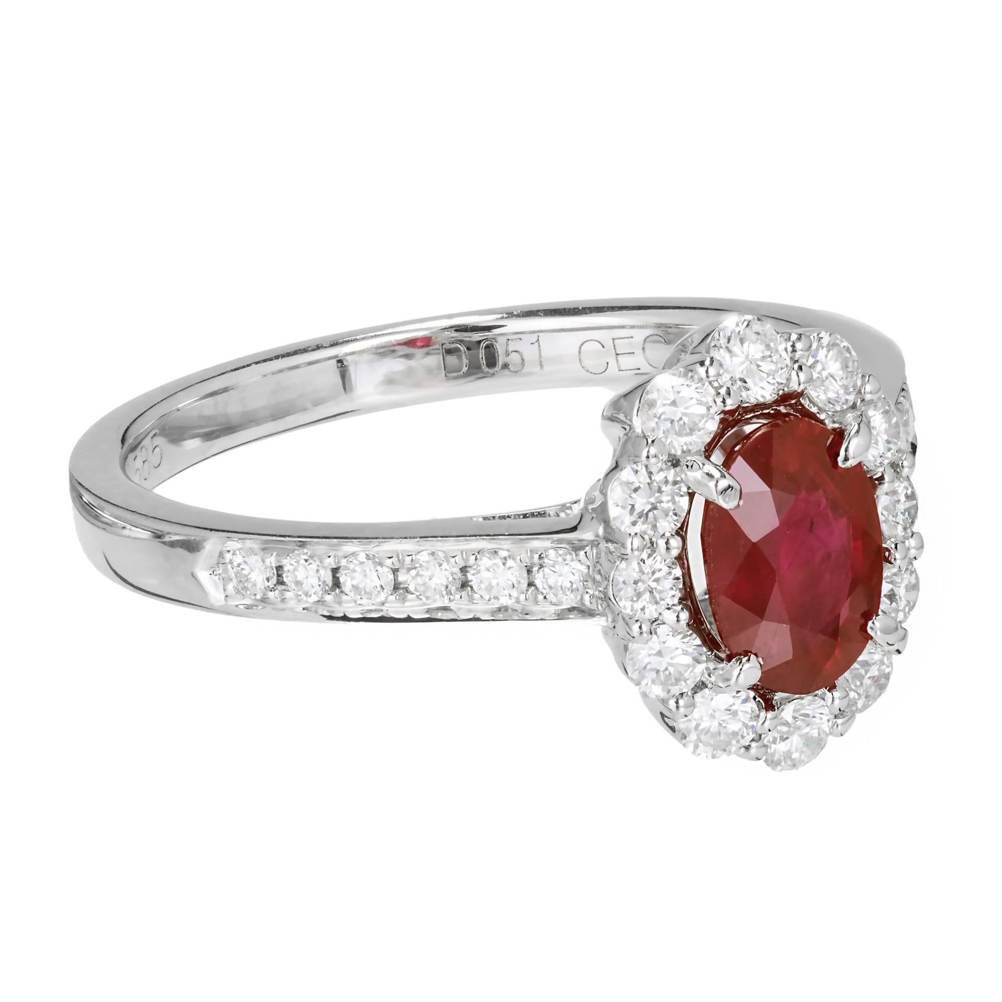 ruby halo engagement ring