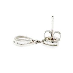 Peter Suchy Pear Shaped Diamond Platinum Bezel Dangle Earrings