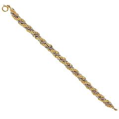 Tiffany & Co. Braided Rope Chain Gold Bracelet
