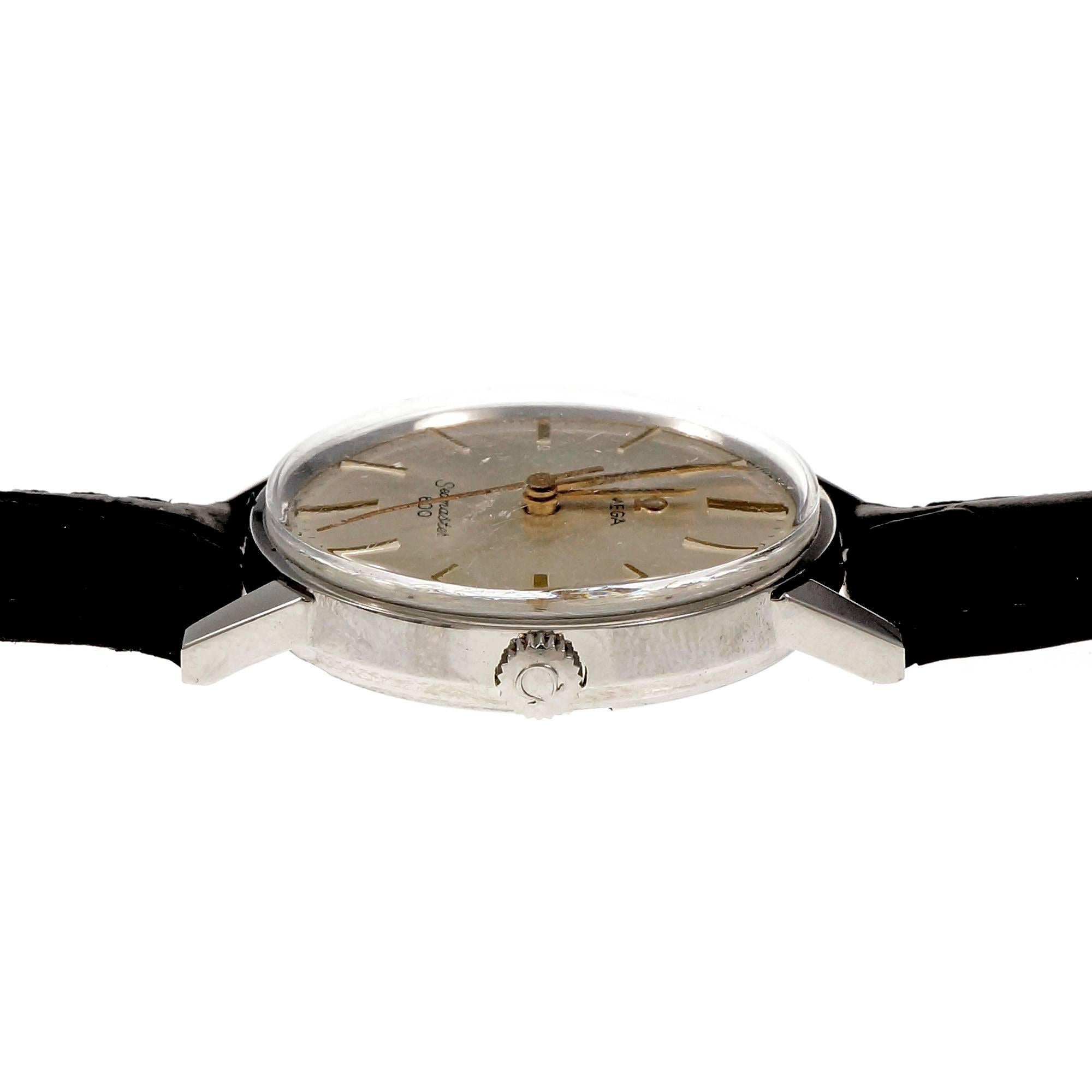 Omega Stainless Steel Seamaster 600 Manual Wind Wristwatch at 1stDibs
