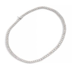 EGL 12.03 Carat Diamond Bezel Set Platinum Tennis Necklace